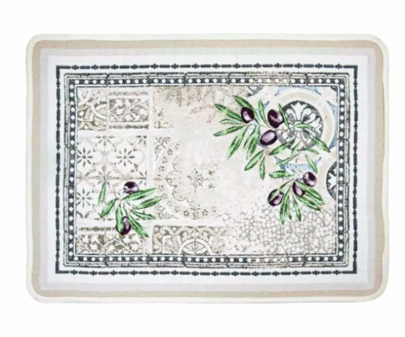 Tissus Toselli Jacquard padėkliukai RIVIERA ecru lin 50 x 37 cm 