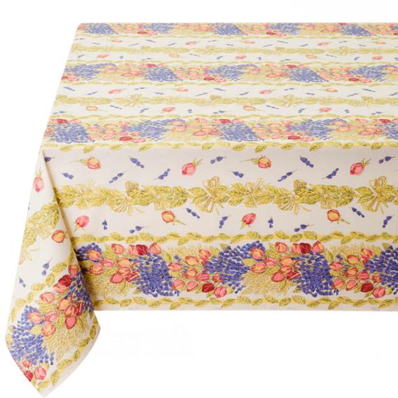  Tissus Toselli staltiesė ROSE LAVANDE 150 x 200 cm